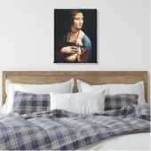 Leonardo da Vinci's Lady met een Ermine (ca. 1490) Canvas Afdruk (Insitu (Slaapkamer))