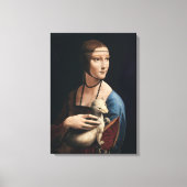 Leonardo da Vinci's Lady met een Ermine (ca. 1490) Canvas Afdruk (Voorkant)