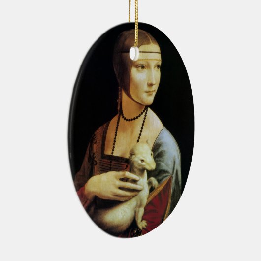 Leonardo da Vinci's Lady met een Ermine Keramisch Ornament (Rechts)
