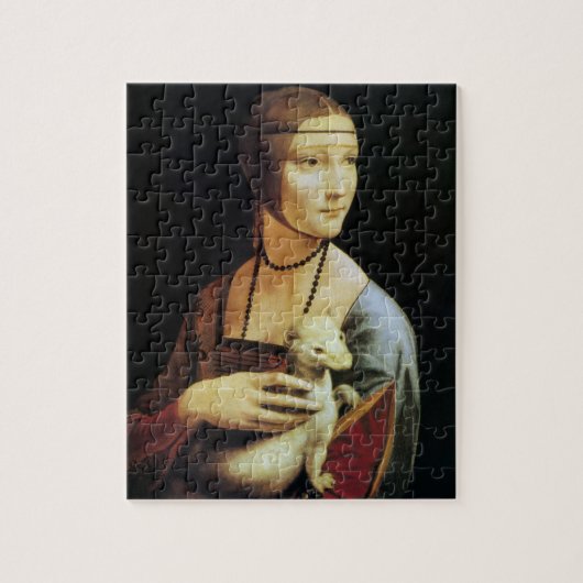 Leonardo da Vinci's Lady met een Ermine Legpuzzel (Verticaal)