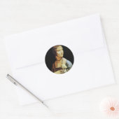 Leonardo da Vinci's Lady met een Ermine Ronde Sticker (Envelop)