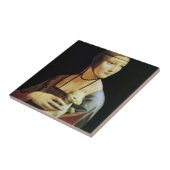 Leonardo da Vinci's Lady met een Ermine Tegeltje (Zijkant)