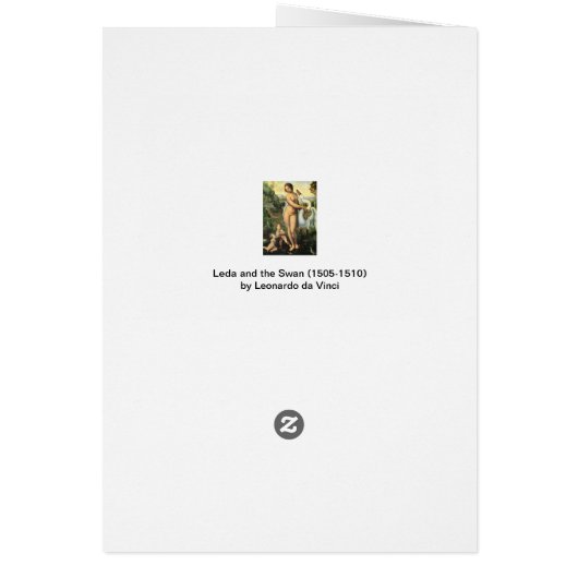 Leonardo da Vinci's Leda en de zwaan (Achterkant)