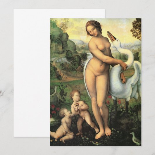 Leonardo da Vinci's Leda en de zwaan (Voorkant / Achterkant)