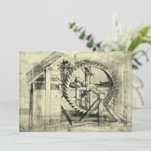 Leonardo da Vinci's loopband aangedreven kruisboog (Staand voorkant)