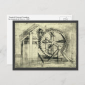 Leonardo da Vinci's loopband aangedreven kruisboog Briefkaart (Voorkant / Achterkant)