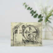 Leonardo da Vinci's loopband aangedreven kruisboog Briefkaart (Staand voorkant)