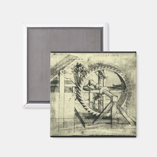 Leonardo da Vinci's loopband aangedreven kruisboog Magneet (Voorkant / Achterkant)