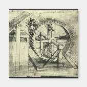 Leonardo da Vinci's loopband aangedreven kruisboog Magneet (Voorkant)