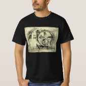 Leonardo da Vinci's loopband aangedreven kruisboog T-shirt (Voorkant)