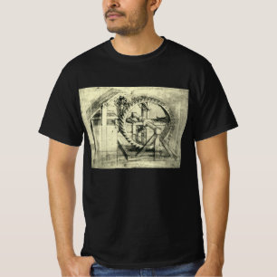 Leonardo da Vinci's loopband aangedreven kruisboog T-shirt