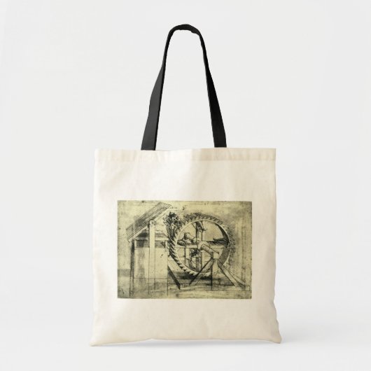 Leonardo da Vinci's loopband aangedreven kruisboog Tote Bag (Voorkant)