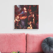 Leonardo da Vinci's Maagd (Madonna) van de rotsen Canvas Afdruk (Insitu (Woonkamer))