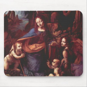 Leonardo da Vinci's Maagd (Madonna) van de rotsen Muismat