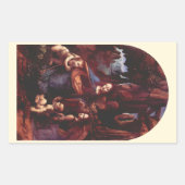 Leonardo da Vinci's Maagd (Madonna) van de rotsen Rechthoekige Sticker (Voorkant)