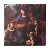 Leonardo da Vinci's Maagd (Madonna) van de rotsen Tegeltje (Voorkant)