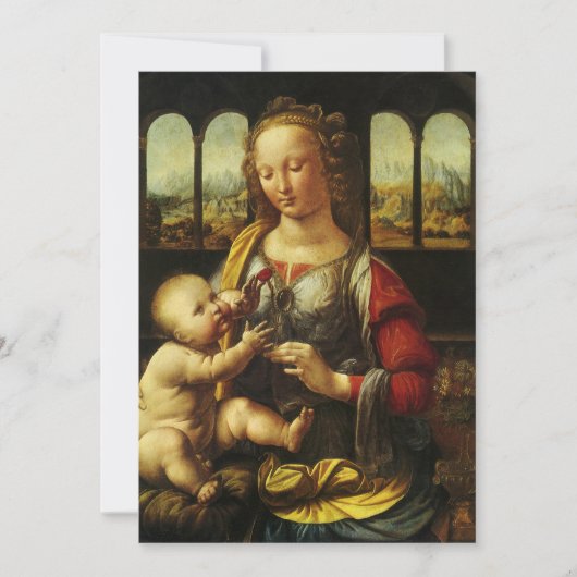 Leonardo da Vinci's Madonna met de anjer (Voorkant)