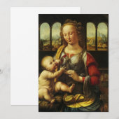 Leonardo da Vinci's Madonna met de anjer (Voorkant / Achterkant)