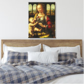 Leonardo da Vinci's Madonna met de anjer Canvas Afdruk (Insitu (Slaapkamer))