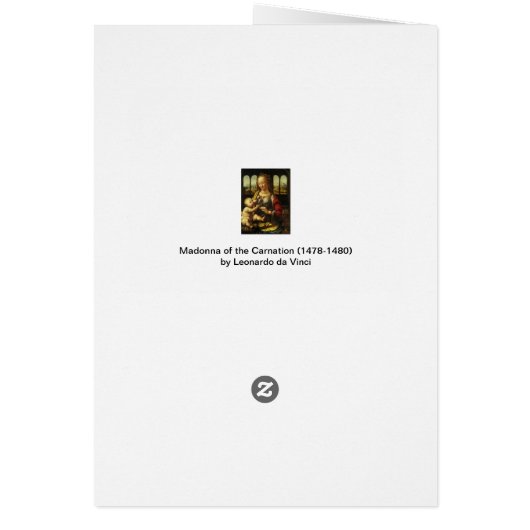 Leonardo da Vinci's Madonna van de Anjer (Achterkant)