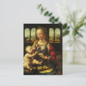 Leonardo da Vinci's Madonna van de Anjer Briefkaart (Staand voorkant)
