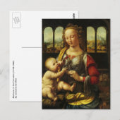 Leonardo da Vinci's Madonna van de Anjer Briefkaart (Voorkant / Achterkant)
