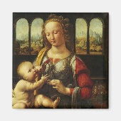 Leonardo da Vinci's Madonna van de Anjer Magneet (Voorkant)