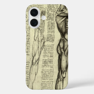 Leonardo da Vinci's Mannelijke Spieren Menselijke  iPhone 16 Hoesje