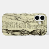 Leonardo da Vinci's menselijke anatomie mannelijke Case-Mate iPhone Case (Achterkant (horizontaal))