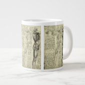 Leonardo da Vinci's Menselijke Anatomie Mannelijke Grote Koffiekop (Voorkant rechts)