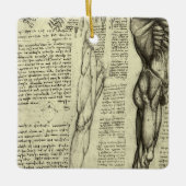 Leonardo da Vinci's menselijke anatomie mannelijke Keramisch Ornament (Voorkant)