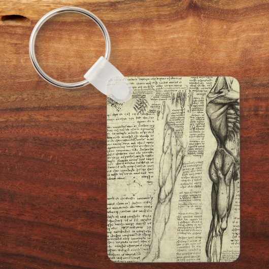 Leonardo da Vinci's menselijke anatomie mannelijke Sleutelhanger (Voorkant)