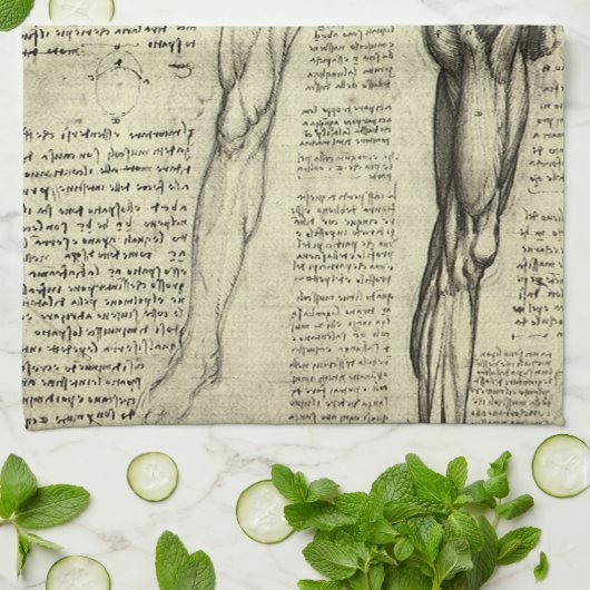 Leonardo da Vinci's menselijke anatomie mannelijke Theedoek (Gevouwen)