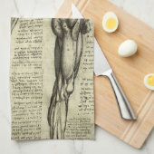 Leonardo da Vinci's menselijke anatomie mannelijke Theedoek (Quarter Fold)