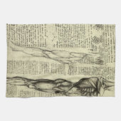 Leonardo da Vinci's menselijke anatomie mannelijke Theedoek (Horizontaal)