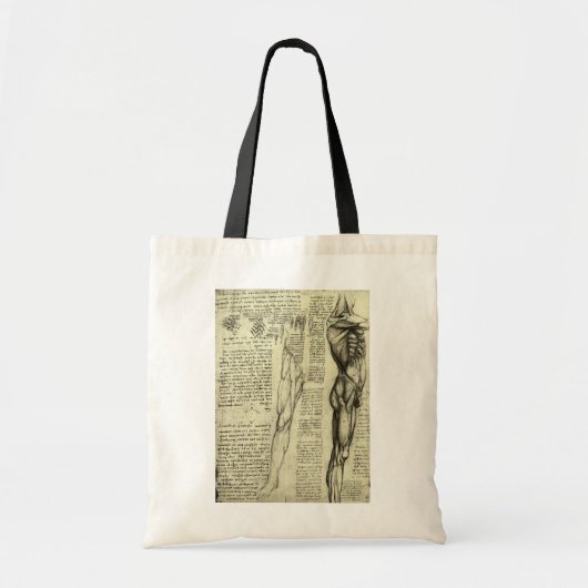 Leonardo da Vinci's menselijke anatomie mannelijke Tote Bag (Voorkant)