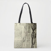 Leonardo da Vinci's menselijke anatomie mannelijke Tote Bag (Voorkant)