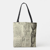 Leonardo da Vinci's menselijke anatomie mannelijke Tote Bag (Achterkant)