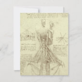 Leonardo da Vinci's menselijke anatomie ruggengraa (Voorkant)