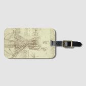 Leonardo da Vinci's menselijke anatomie ruggengraa Bagagelabel (Voorkant (horizontaal))