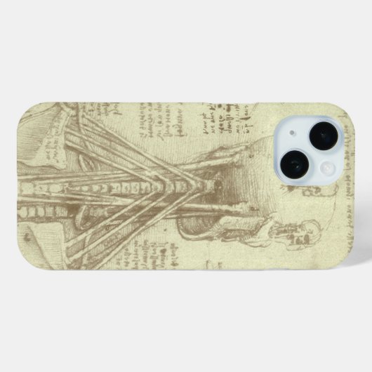 Leonardo da Vinci's menselijke anatomie ruggengraa Case-Mate iPhone Case (Achterkant (horizontaal))