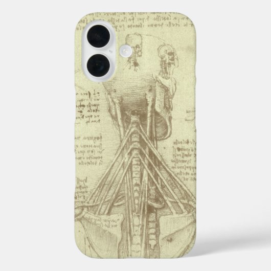 Leonardo da Vinci's menselijke anatomie ruggengraa Case-Mate iPhone Case (Achterkant)