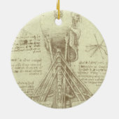 Leonardo da Vinci's menselijke anatomie ruggengraa Keramisch Ornament (Achterkant)