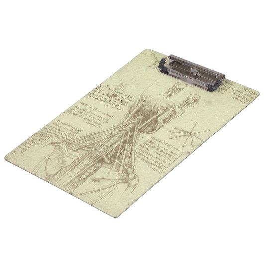 Leonardo da Vinci's menselijke anatomie ruggengraa Klembord (Gekanteld)