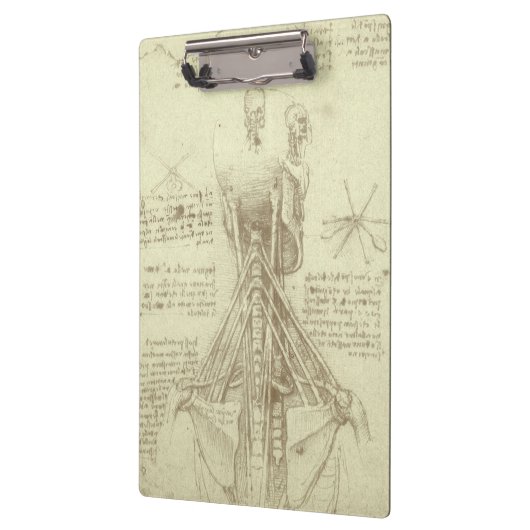 Leonardo da Vinci's menselijke anatomie ruggengraa Klembord (Links)