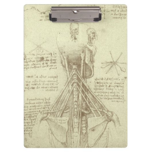Leonardo da Vinci's menselijke anatomie ruggengraa Klembord (Voorkant)