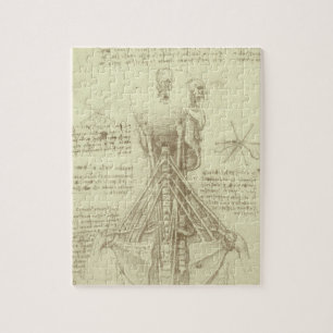 Leonardo da Vinci's menselijke anatomie ruggengraa Legpuzzel