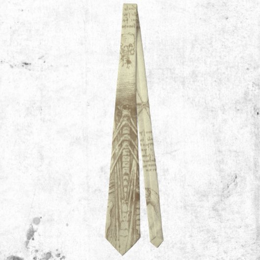 Leonardo da Vinci's menselijke anatomie ruggengraa Stropdas