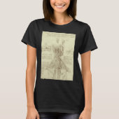 Leonardo da Vinci's menselijke anatomie ruggengraa T-shirt (Voorkant)