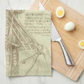 Leonardo da Vinci's menselijke anatomie ruggengraa Theedoek (Quarter Fold)